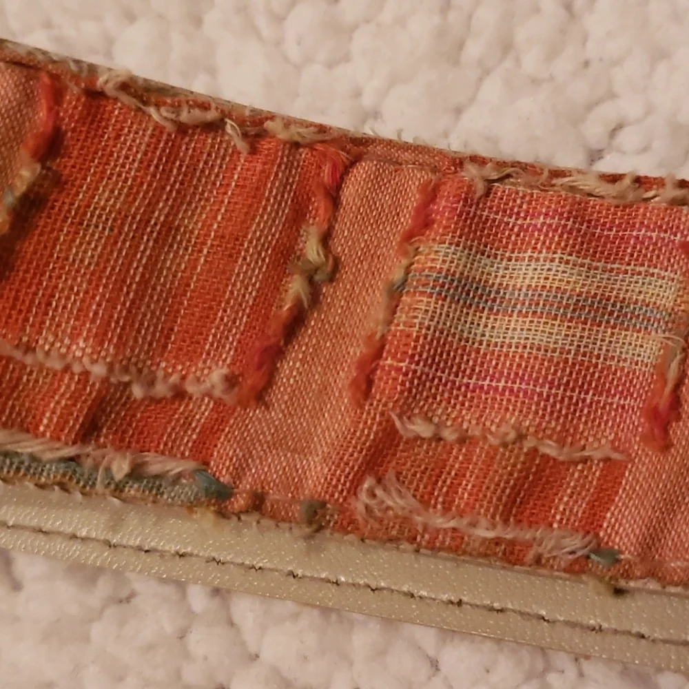 Orange and Pink Fabric Belt.